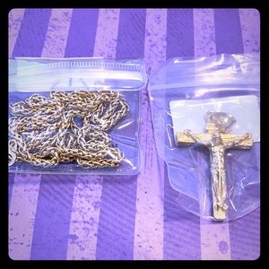 3mm chain 18k gold plated necklace for pendant